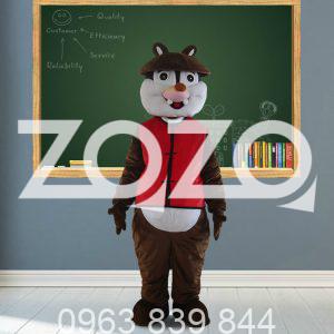 Mascot chú sóc nâu