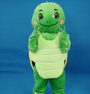 Mascot con rùa xanh lá