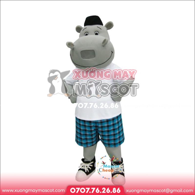 Handsome Hippo Mascot Costume Cheap and Free Shipping