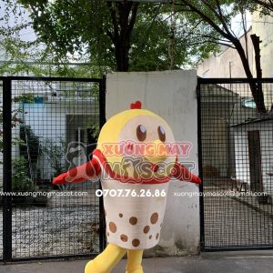 Mascot Gà Trà Sữa