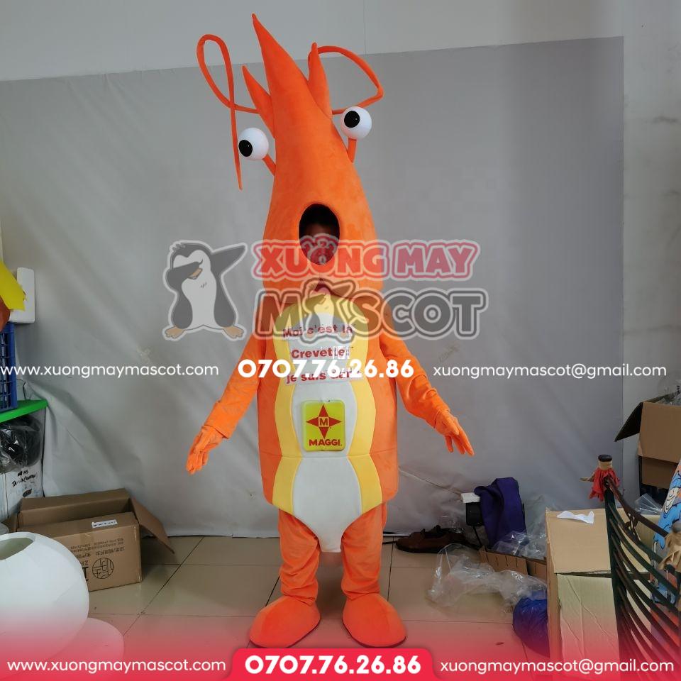 Source life size walking orange shrimp soft plush unisex adult shrimp mascot costume on m.alibaba.com