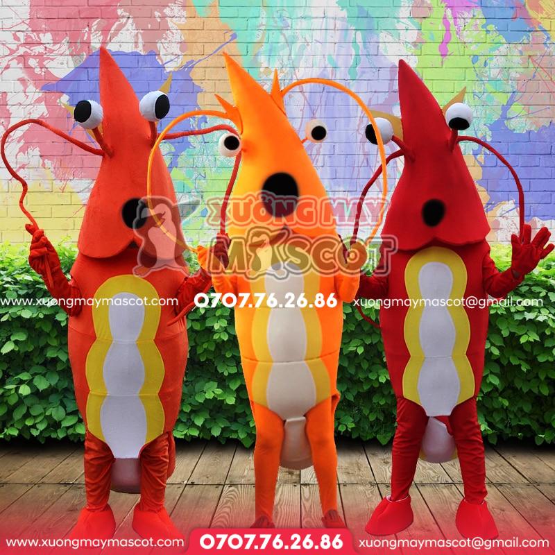 Crayfish Cartoon Doll Mascot Costume Man Wearing Pipi Shrimp Doll Base Wai Shrimp Performance Props Doll