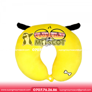 Gối chữ U nhồi bông thêu mặt hoạt hình