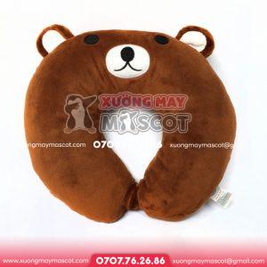 Gối chữ U, gối ngủ văn phòng hình gấu nâu