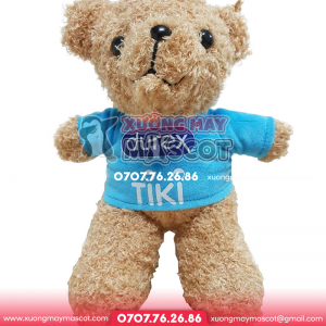 Gấu bông Teddy thêu logo nhãn hàng TIKI