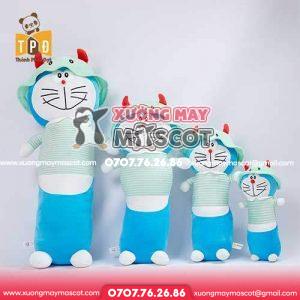 Gấu bông Doraemon mặc áo sọc
