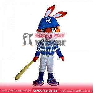 MASCOT THỎ BÓNG CHÀY - RABBIT BASEBALL PLAYER