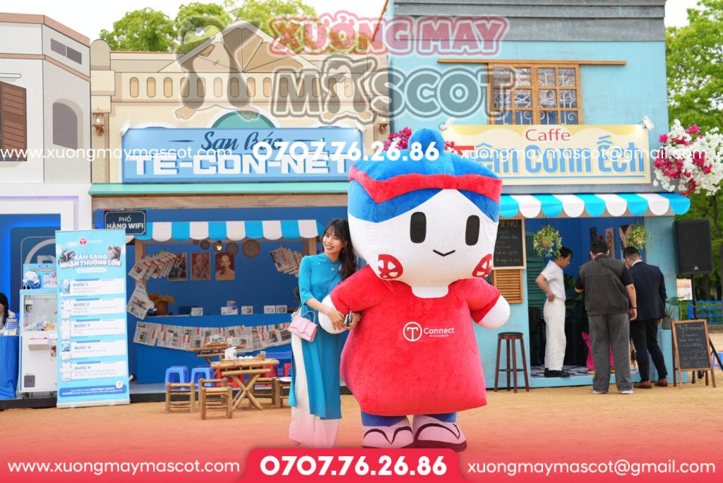 MASCOT HƠI T-CONNECT ĐỎ